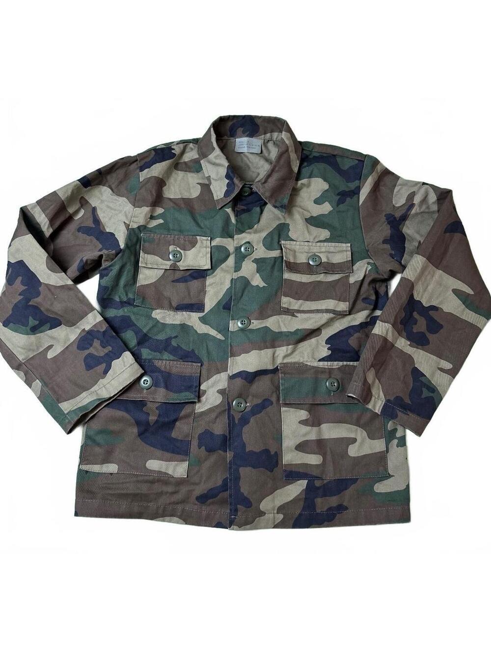 Vintage Rothco Jr GI BDU Shirt Youth 18 Woodland Camo